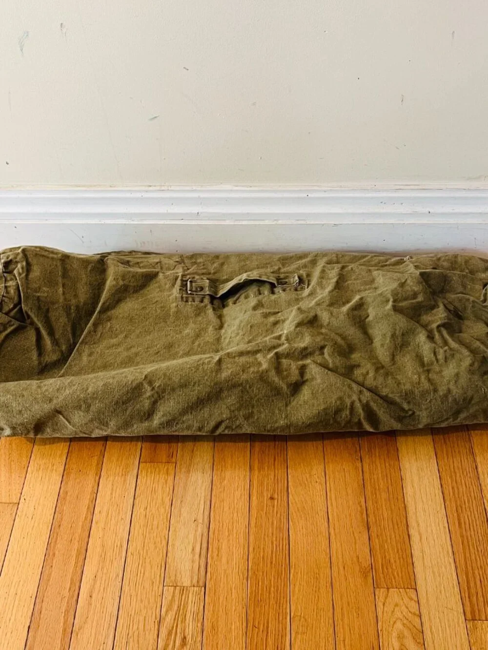Large Vintage Military Canvas Duffle Bag
